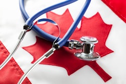 Stethoscope over the Canadian flag