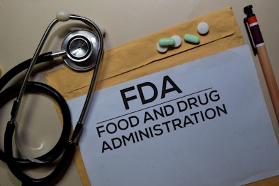 Stethoscope and clipboard with the words Food and Drug Administration on it