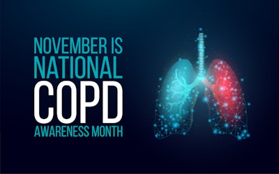Graphic stating November is National COPD Awareness Month