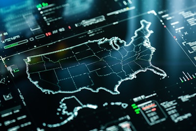Computer graphic of US map