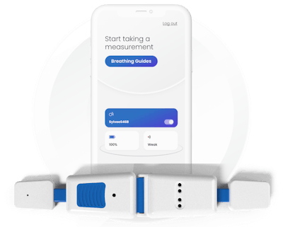 Image of Sylvee lung function monitor and phone app