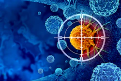 Cancer detection and screening as a treatment for malignant cells with a biopsy or testing caused by carcinogens and genetics with a cancerous cell as an immunotherapy symbol as a 3D render.
