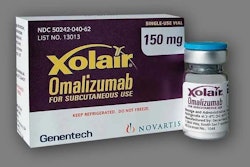 Picture of Xolair medicinal bottle and box.