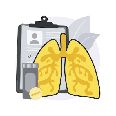 Chronic obstructive pulmonary disease abstract concept vector illustration.