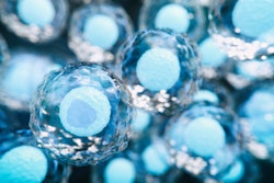 3d rendered image. Human stem cells can differentiate into any other cell type.