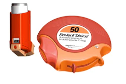 This is a product shot of the Flovent HFA and Flovent Diskus asthma medicines that were discontinued.