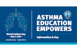 The image represents the 2024 World Asthma Day logo.