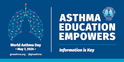 The image represents the 2024 World Asthma Day logo.