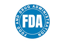 A blue circle with FDA (Food and Drug Administration) printed on it.
