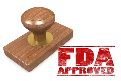 Stamp with the words FDA Approved next to it.