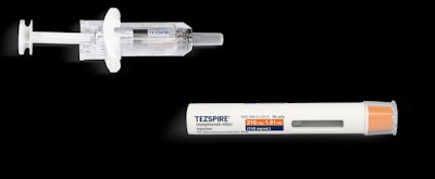 Tezpire lung treatment pre-filled syringe.