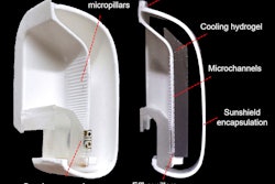 Cross section of the EBCare wearable mask for monitoring respiratory conditions
