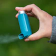 This photo shows the propellant (gas-like effect) coming from an asthma inhaler.