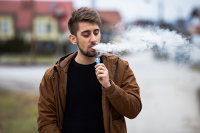 Man smoking with vape