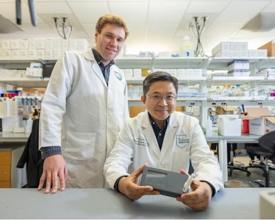 Tulane University researchers Brady Youngquist (left) and Tony Hu (right).